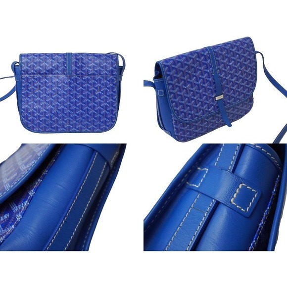 Goyard Belvedere Blue Shoulder PM Bag Leather - Picture 3 of 9